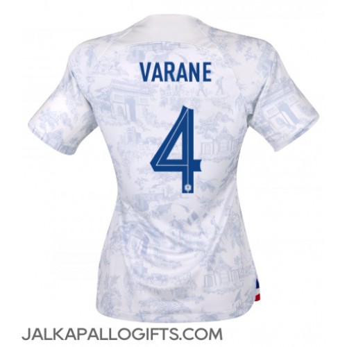 Ranska Raphael Varane #4 Vieraspaita Naiset MM-kisat 2022 Lyhythihainen
